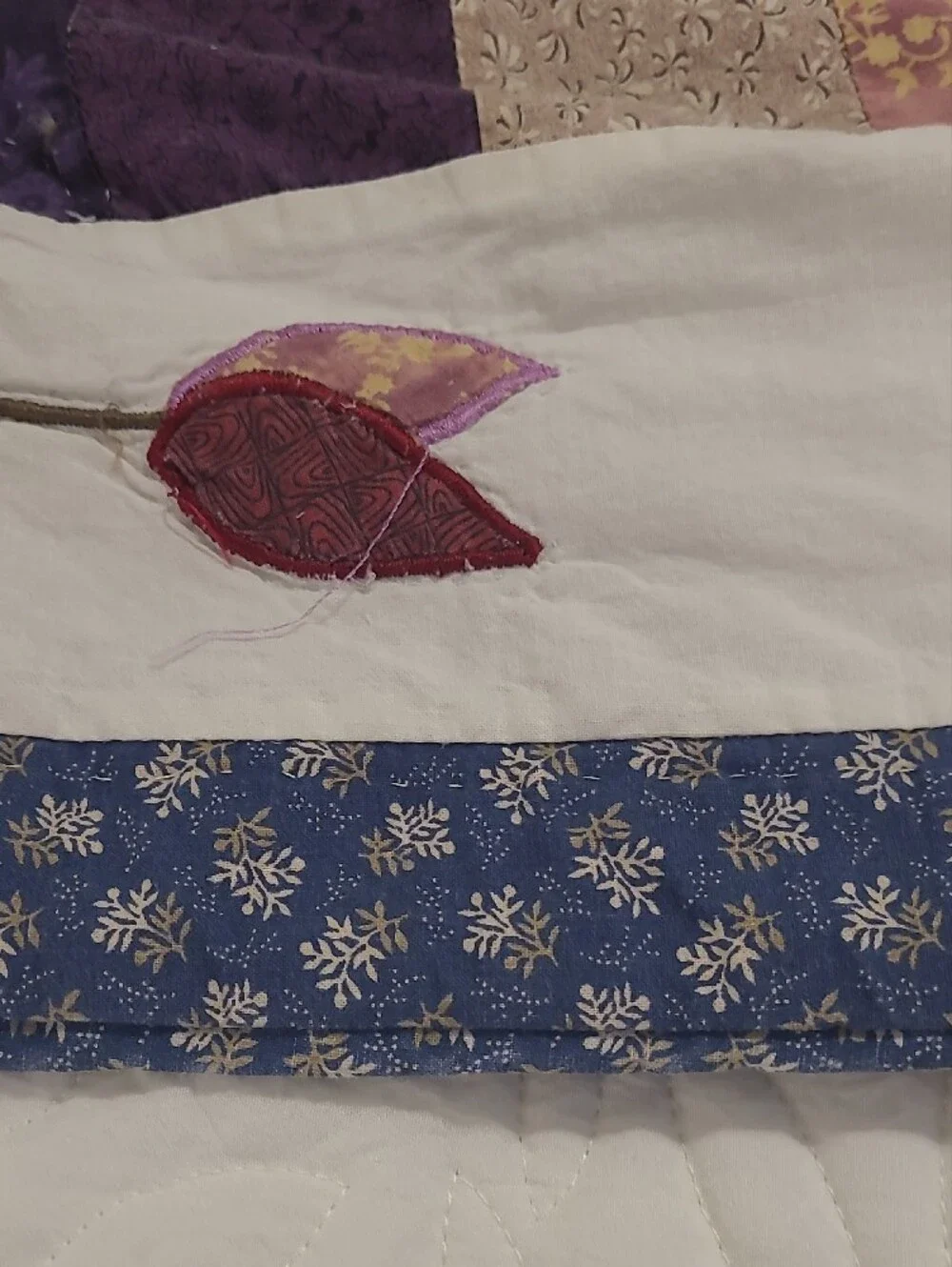 Multicolor Patchwork Quilt - Purple, Blue & Green